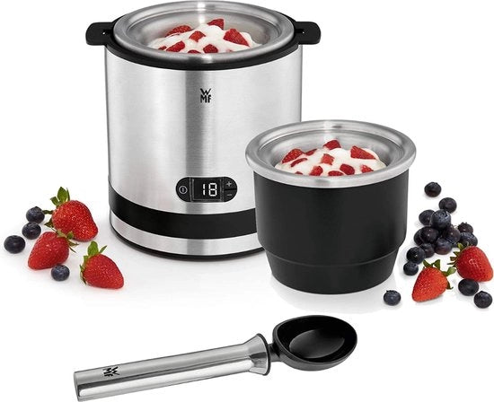 Macchina per gelato 3 in 1, prepara gelato, frozen yoghurt e sorbetto, capacità del contenitore 300 ml, timer 30 minuti