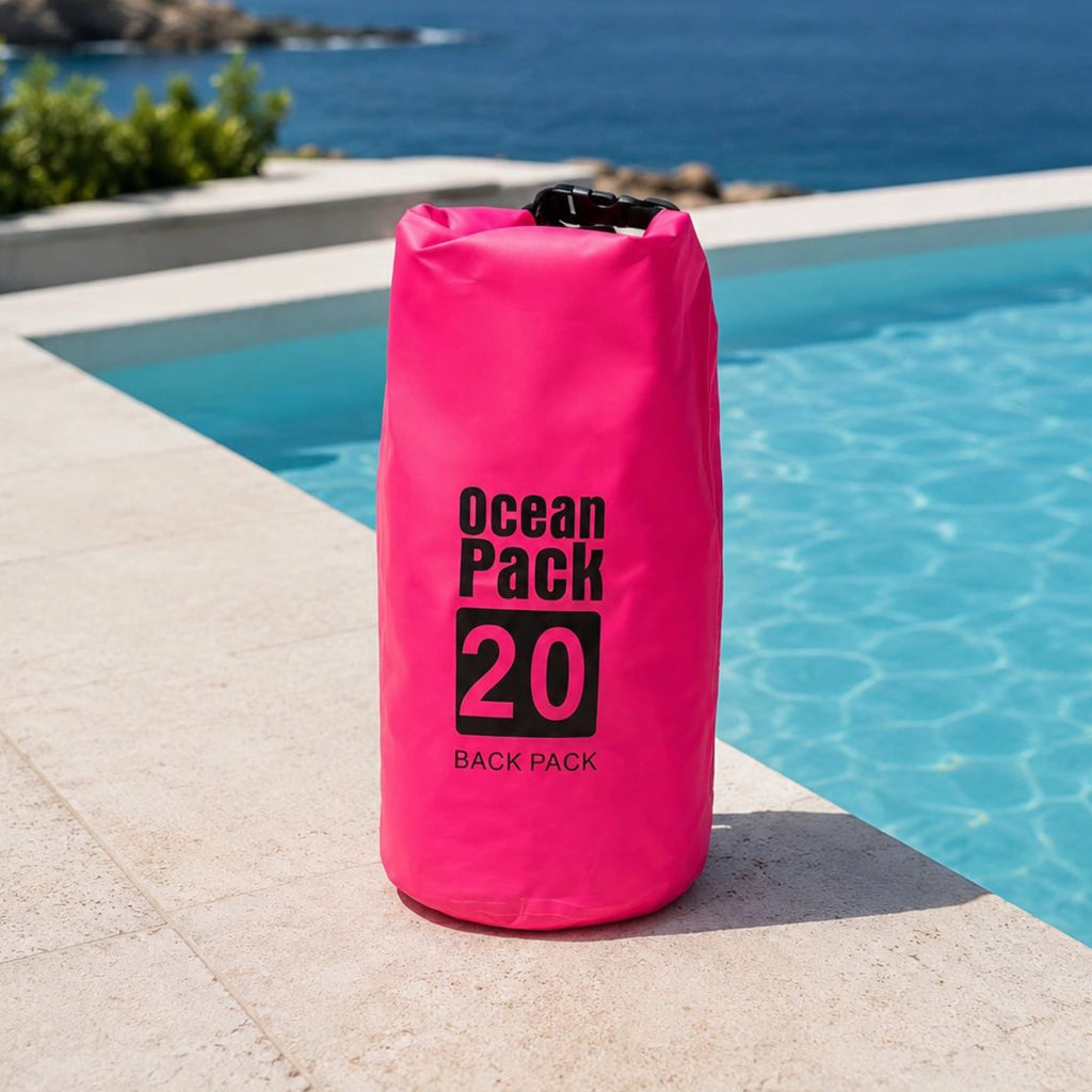 Semiha, Borsa Impermeabile Capacità 20 lt, Rosa Fuxia
