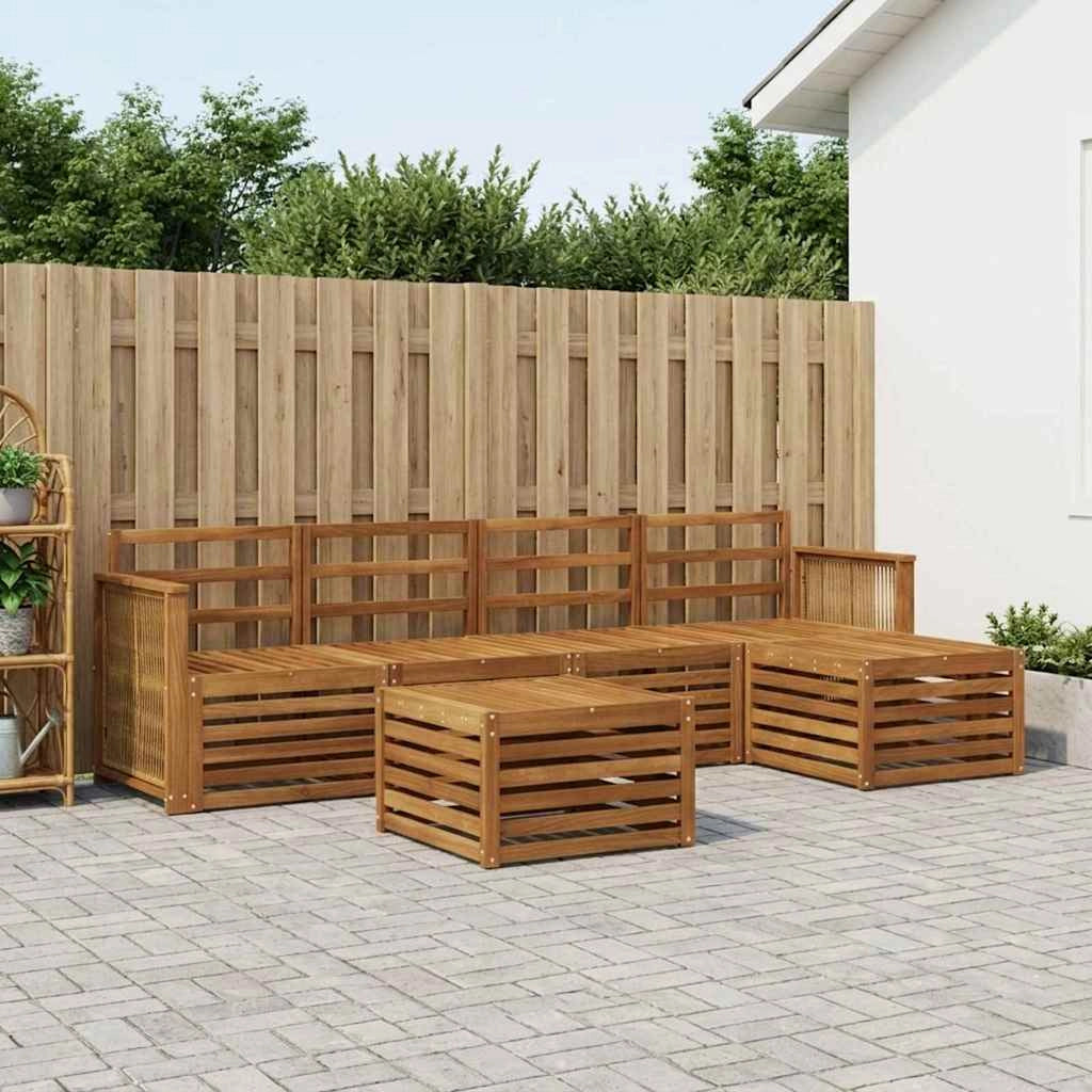 Set di divani da esterno 6 pz Naturale 3384265