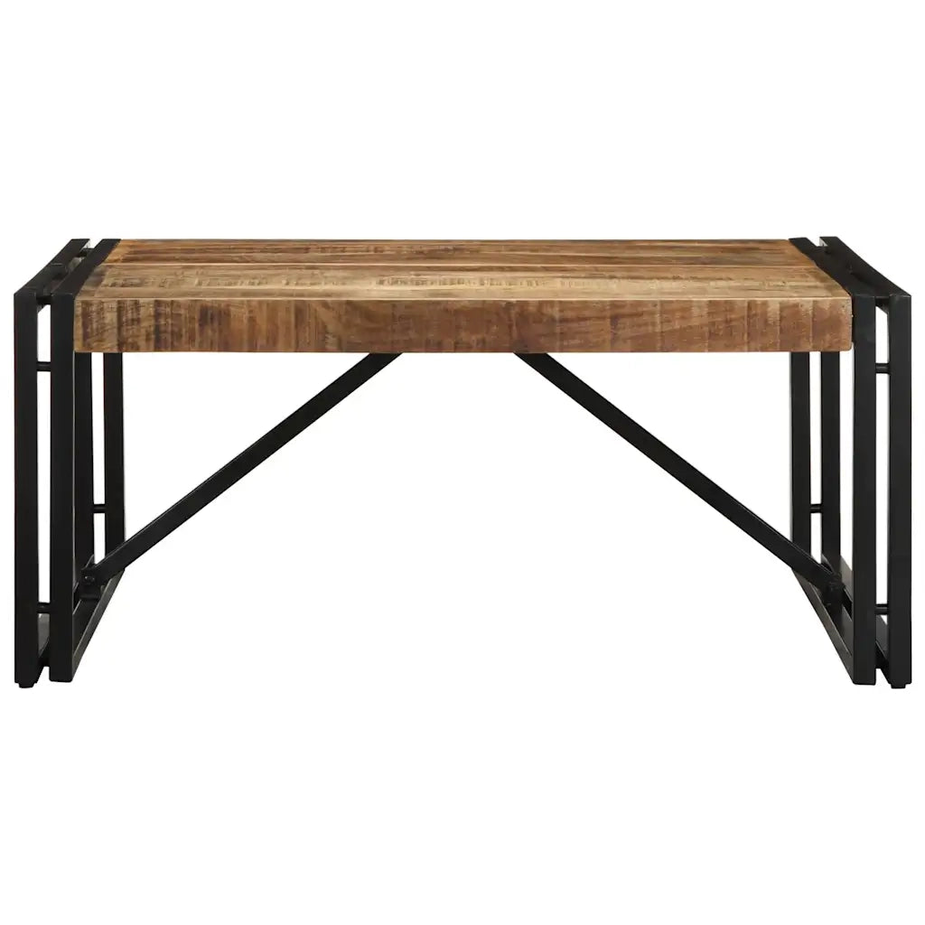 vidaXL Tavolino 80x80x35 cm in Legno Massello di Mango Grezzo