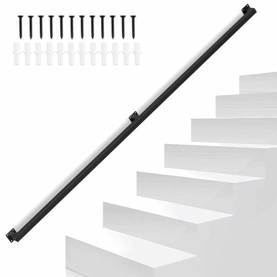 Balaustra per scala Balaustra 200 cm Balaustra per scala interna ed esterna nera