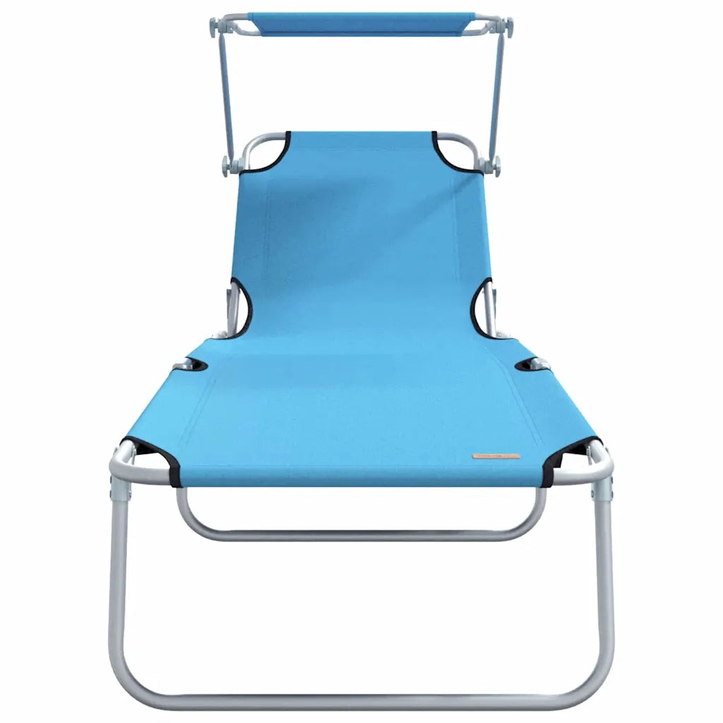 Lettino da sole 2 pcs Blu Vivo 58 x 188 x 77cm Poliestere 42003065