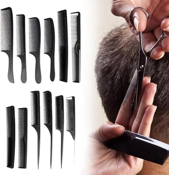 Set di pettinatura per capelli da barbiere con 12 pettini