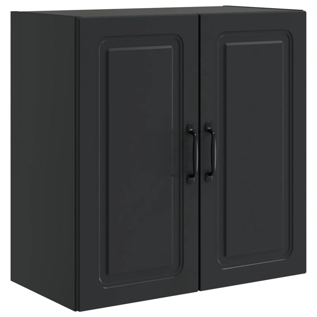Mobiletto a muro 59 x 31 x 60 cm Legno ingegnerizzato Nero 899256