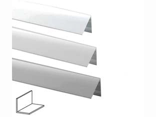 PROFILO ANGOLI UGUALI IN ALLUMINIO- - mm.15x15 mt.2 argento lucido - 5 pezzi