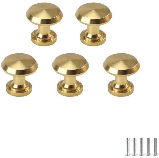 Maniglia di Finestra in Alluminio/Rostofrigo con Maniglia Ronde - 5 Pezzi - Diametro 29 mm - Encastrabile - Stile Moderno/Elegante