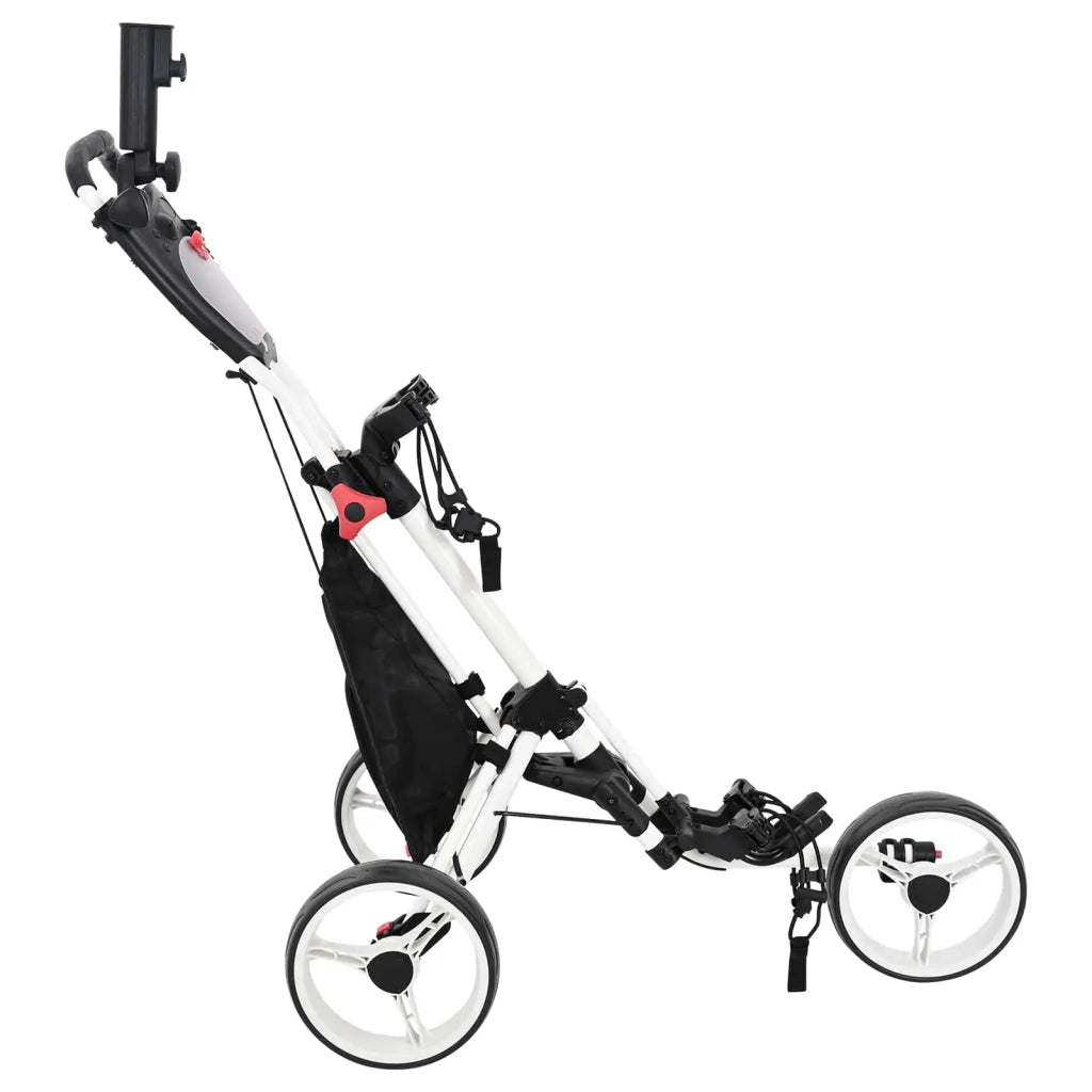 Carrello da golf Nero e Bianco 100 x 69 x 114 cm Alluminio CFW8196930