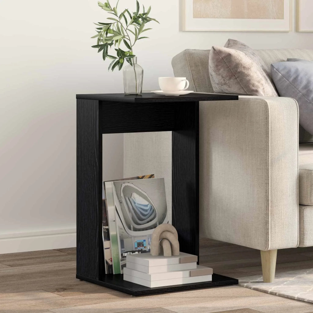 Tavolo laterale | Tavolino Rovere Nero 40 x 38 x 62,5 cm Legno multistrato