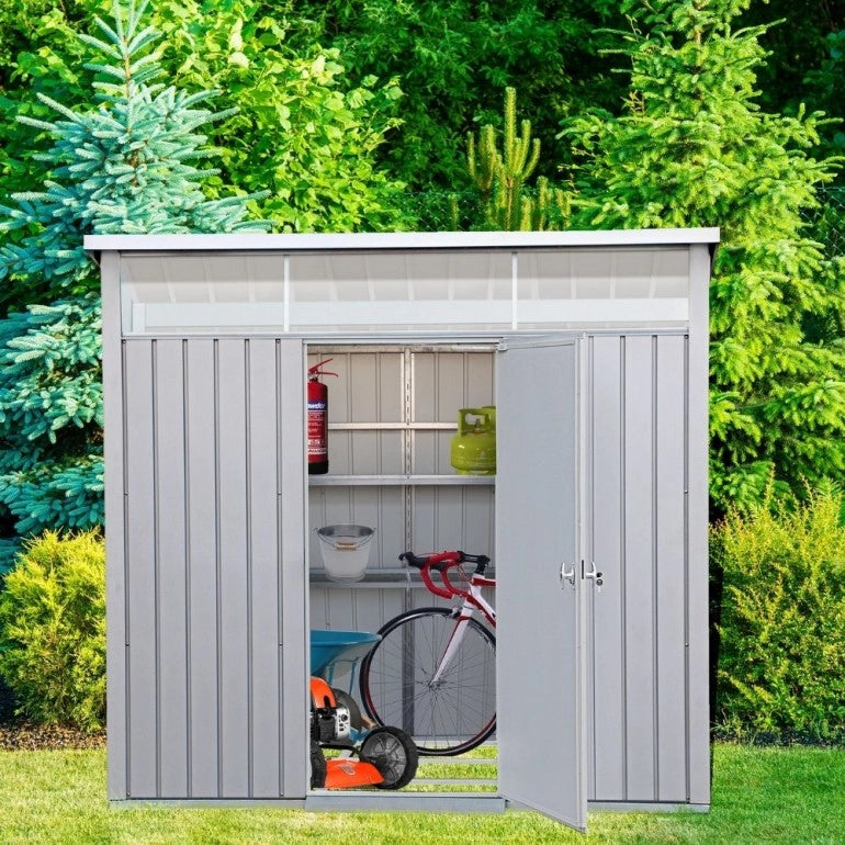 Casetta in Metallo Palladium Duramax 8'x6' a una porta 249x209x231 cm colore grigio
