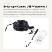 Endoscopio con angolo di visuale 60° - Camera di ispezione acqua resistente - Risoluzione fotografica 1600x1200 - Connettiore USB - Funzione di registrazione
