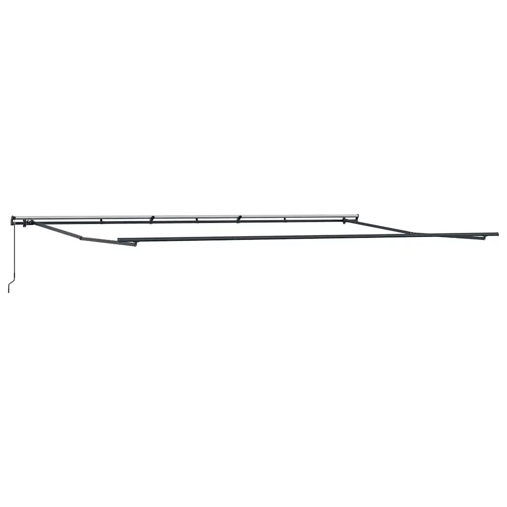 Tenda da Sole Retrattile Manuale Antracite e Bianco 600x300 cm 3310243