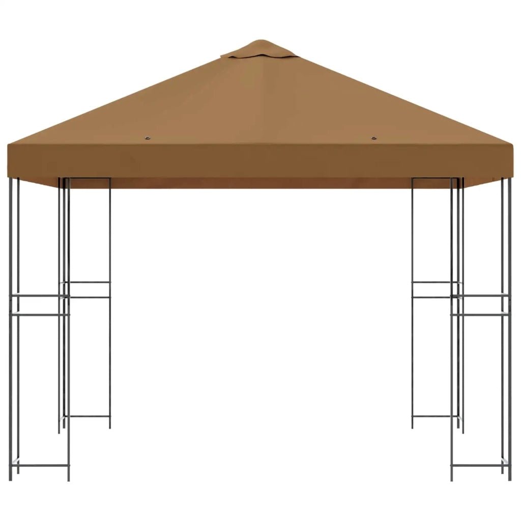 Gazebo 3 x 3 m Beige Poliestere e Acciaio 190 900325