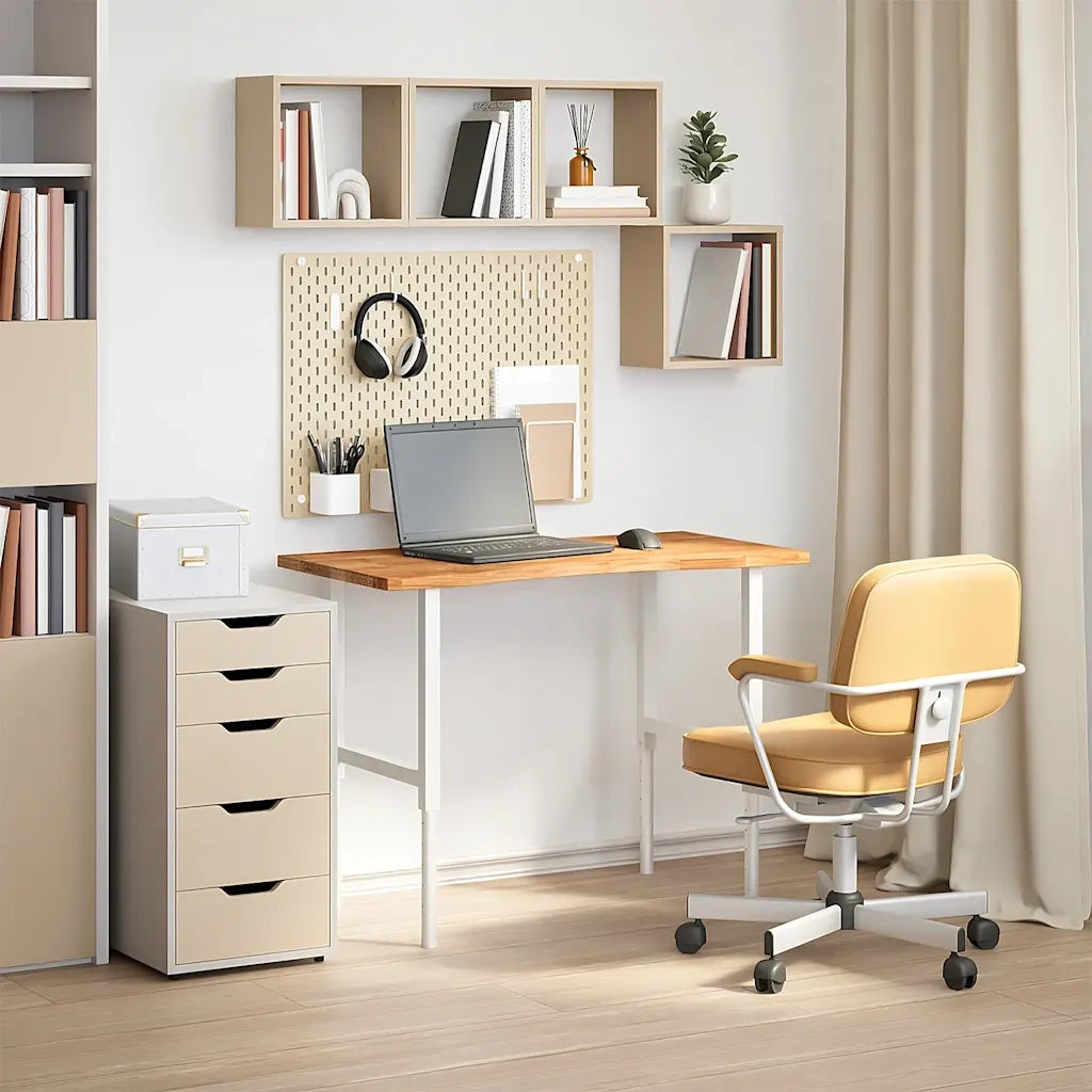 vidaXL Piano Scrivania Marrone Chiaro 100x50x2,5 cm in Rovere Massello