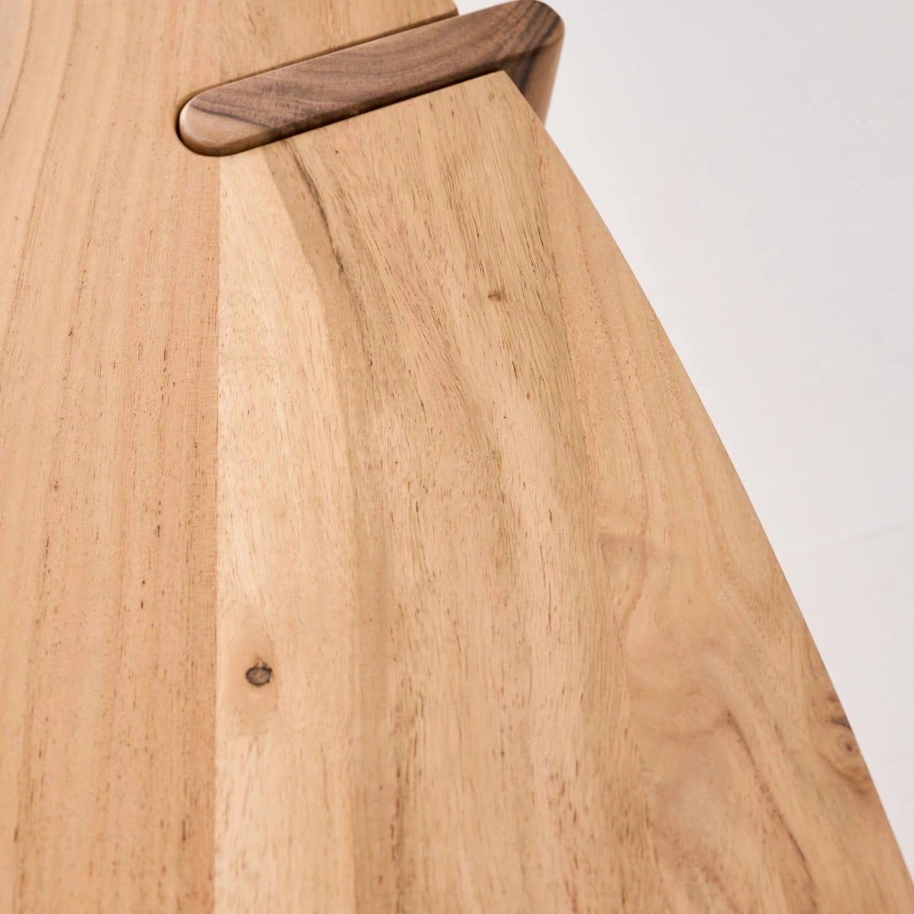Tavolino ovale in legno di mango massello, 120cm, marrone naturale