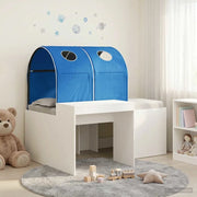 Letto con Tunnel 4 pcs Rovere Artigianale e Blu