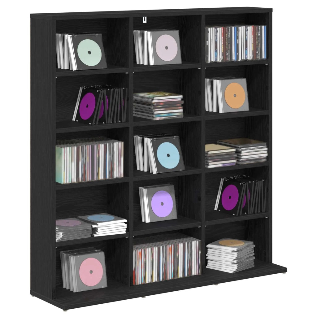 Mobile per CD Rovere Nero 96 x 23,5 x 97,5 cm 8012667