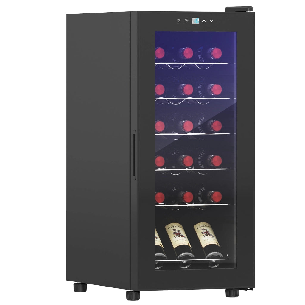 Cantinetta per vini 18 bottiglie 50L ¨C zephmum ¨C nero, con luce LED