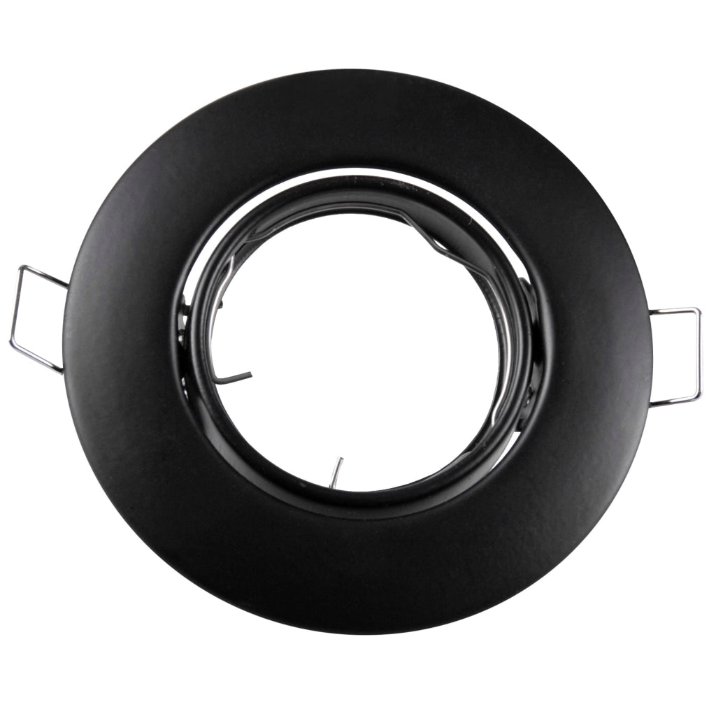 Faretto incasso orientabile tondo nero MR16 Polux OPIN