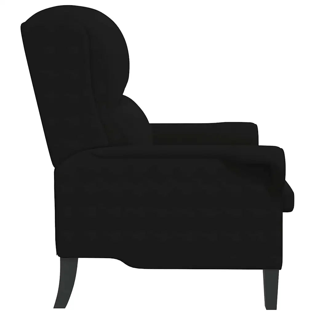 Divano Sedia-Poltrona-Poltroncina Nero 76 x 94 x 102 cm Microfibra
