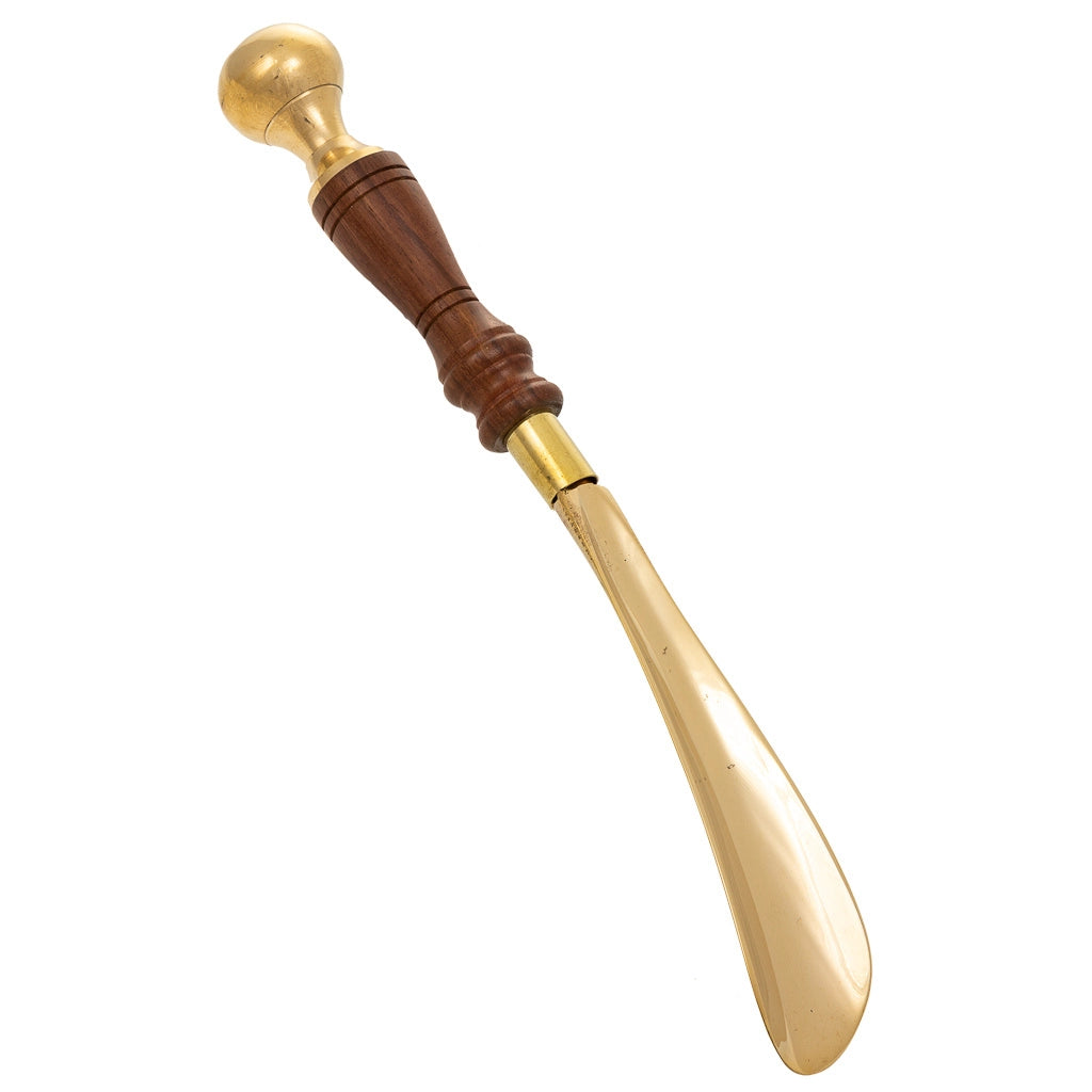 Levascarpe manuale in legno e metallo dorato 26