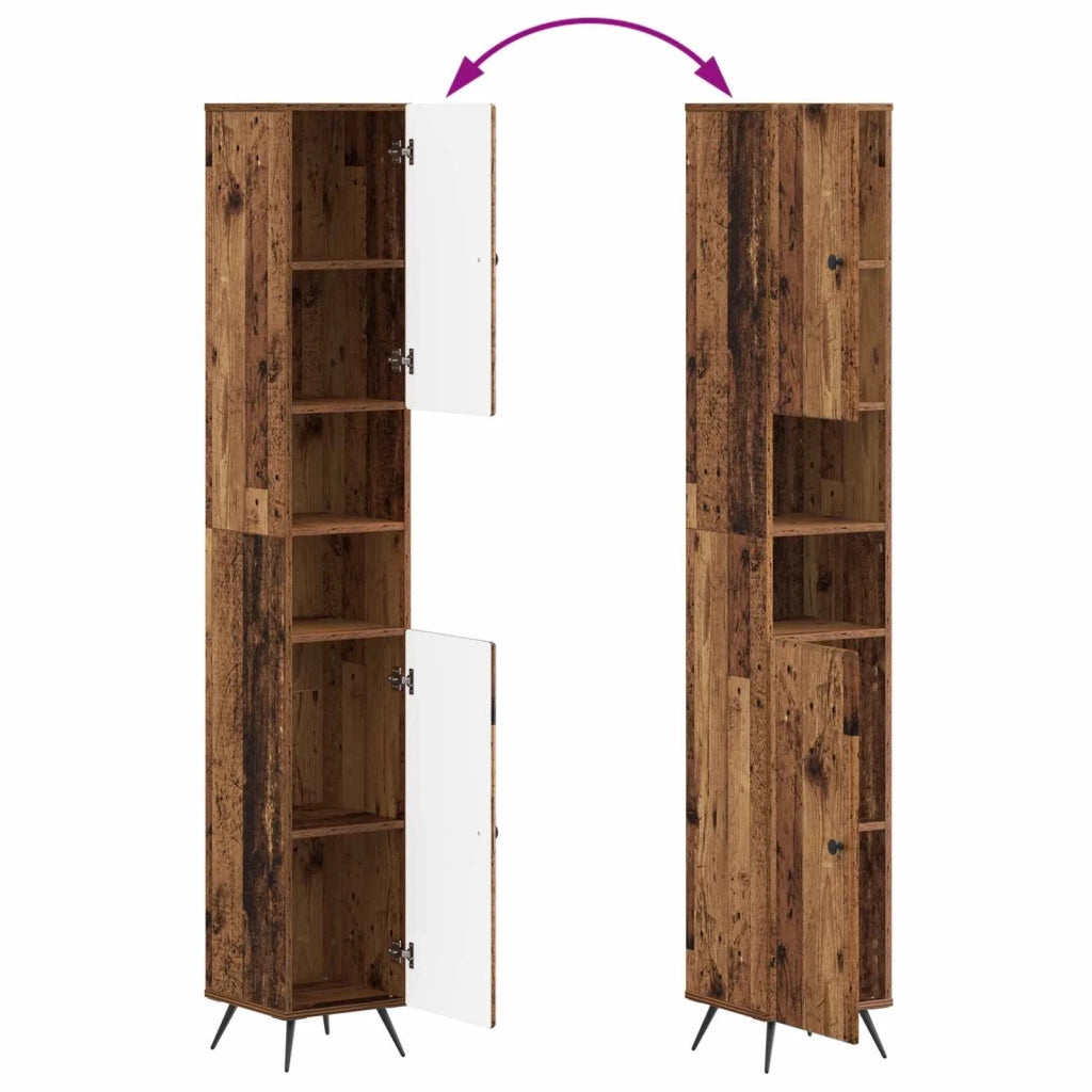 Set di armadietti da bagno in 3 pezzi BREDA Legno antico 3417484