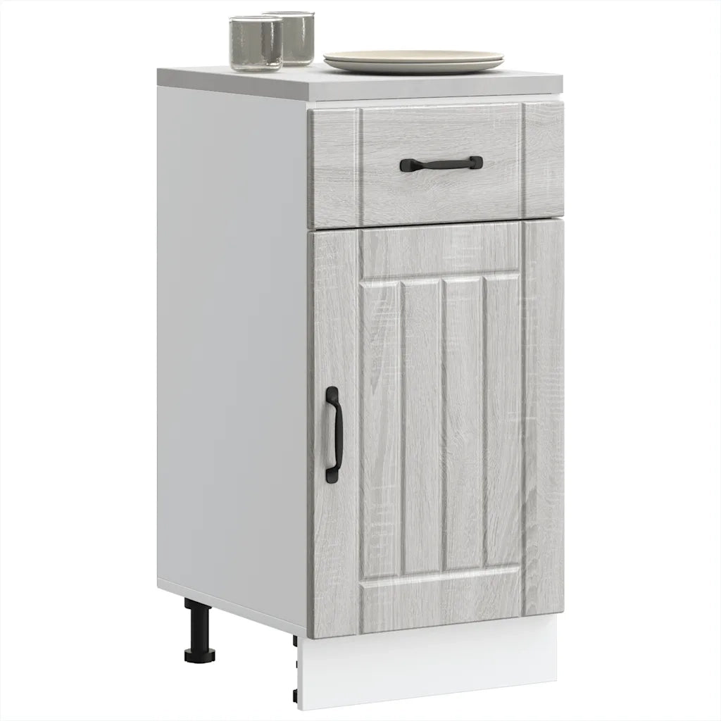 vidaXL Base da Cucina Lucca Grigio Sonoma in Legno Multistrato