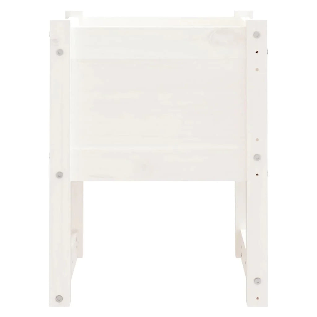 Fioriera rialzata per piante e fiori terrazza giardino 40 x 40 x 52,5 cm legno massello di pino bianco 02_0037574