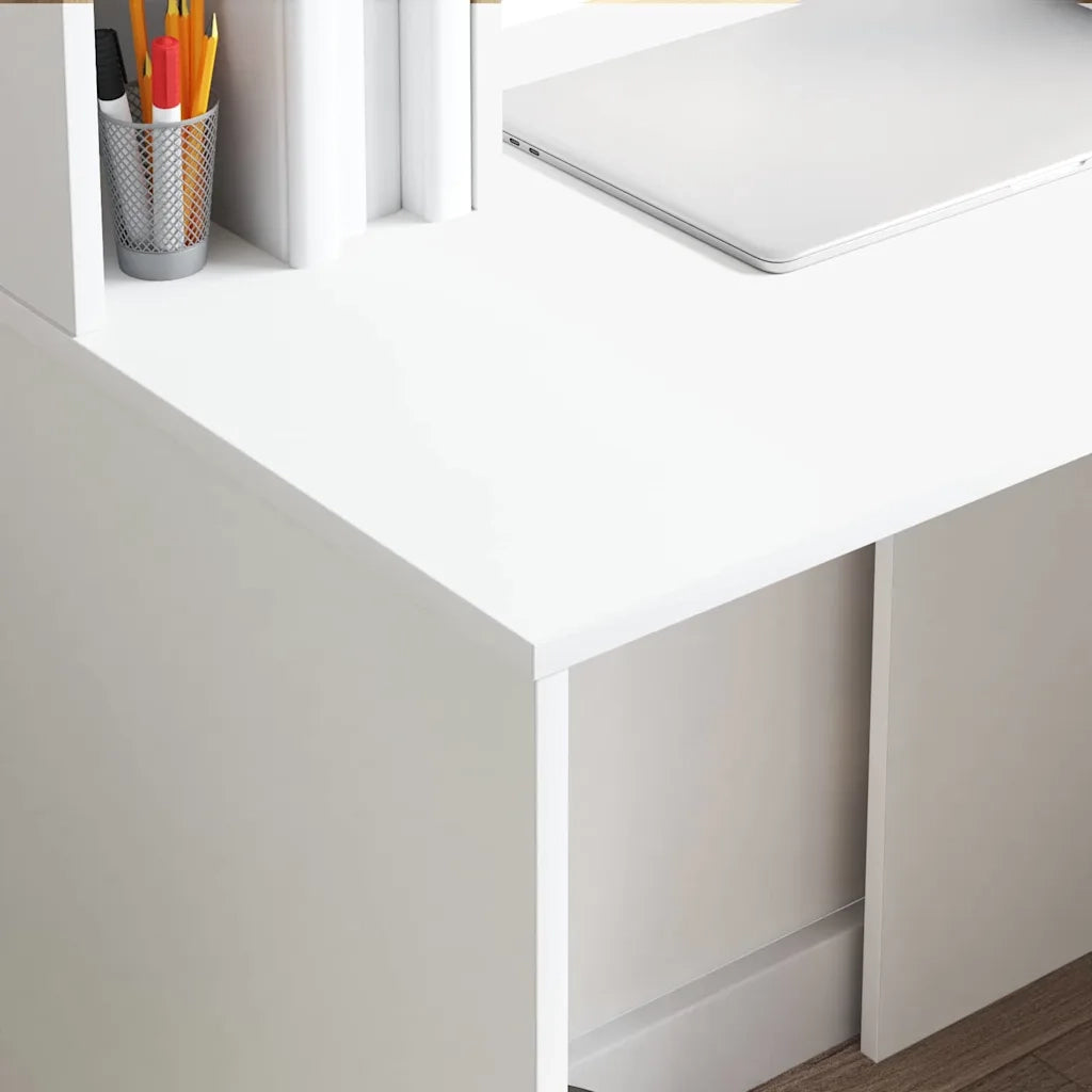 Scrivania | Tavolo da Ufficio Bianco 91 x 50 x 149 cm Legno multistrato
