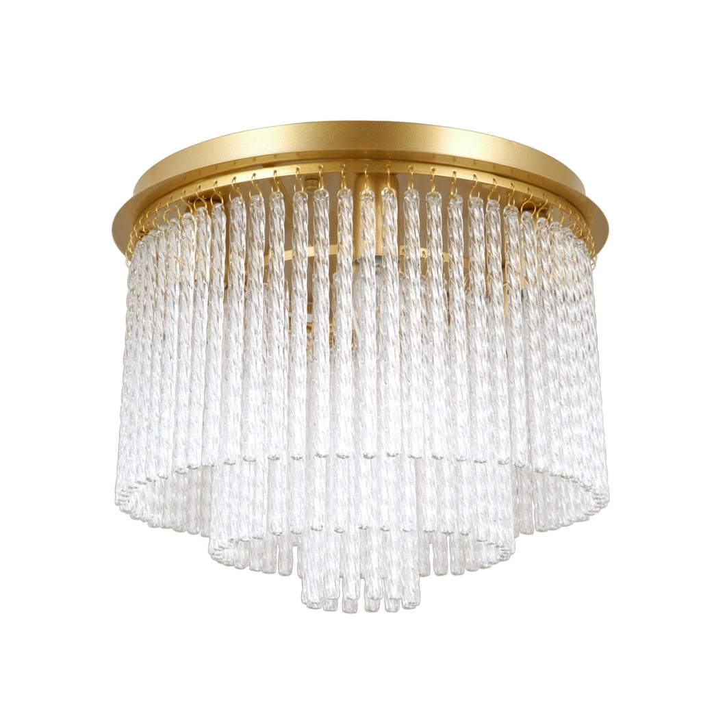 Lampada da soffitto Naute 7xE14 oro vetro Italux