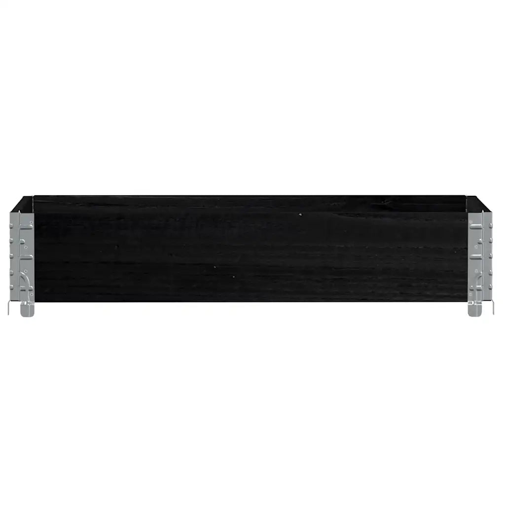 vidaXL Fioriera da Giardino Nera 100x50 cm in Legno Massello di Pino