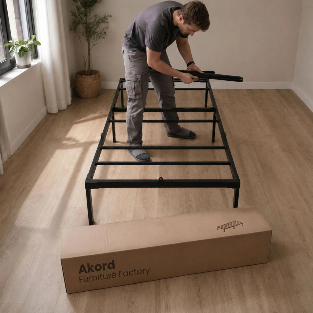 Struttura Letto Pieghevole in Metallo Rete a Doghe 90x200 cm Nero Letto per Ospiti 6 Gambe 10 Doghe