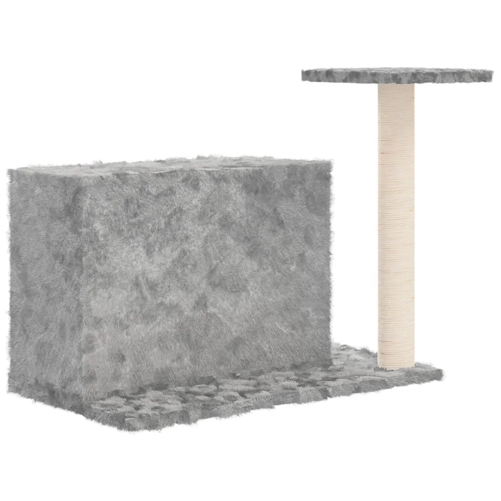 Albero per Gatti con Tiragraffi in Sisal Grigio Chiaro 51 cm 171586