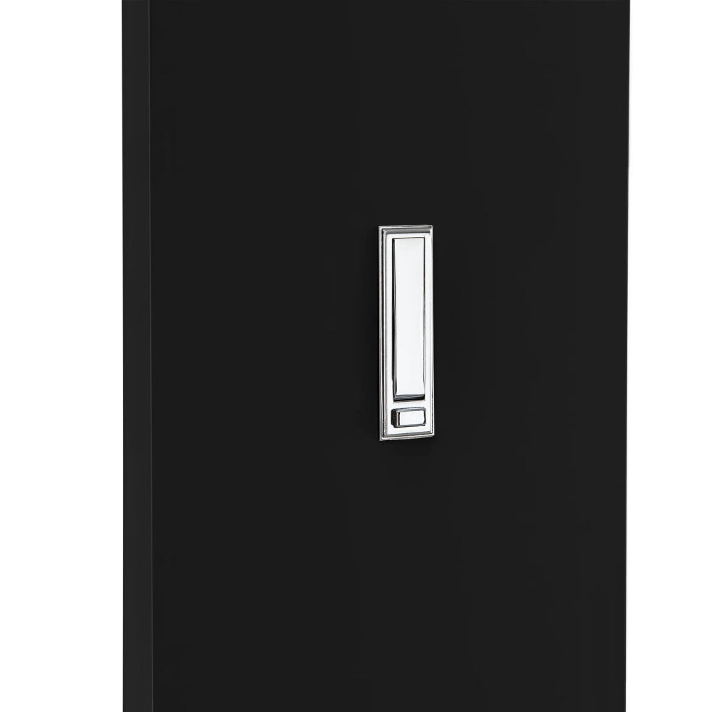 Armadio 170 cm appendiabiti da parete nero pannello a muro 03_0002145