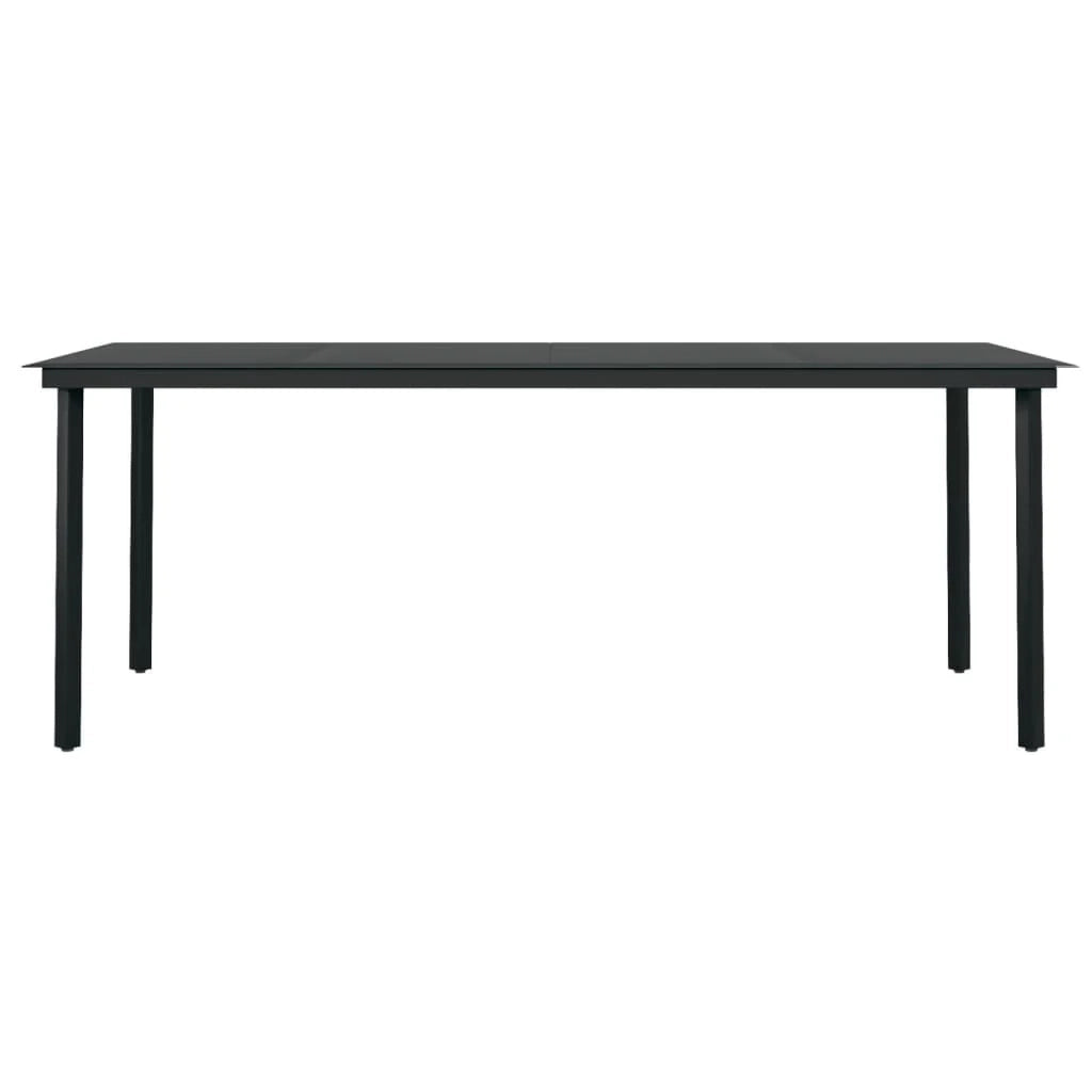 Set da pranzo da giardino per esterni 7 pezzi nero 02_0014037