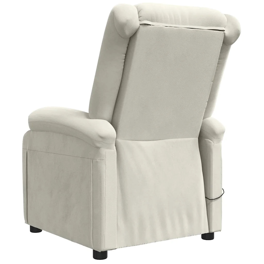 Divano Sedia-Poltrona Massaggiante Elettrica Crema in Velluto