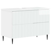 Armadio per Lavabo da Bagno ZWOLLE Bianco Lucido 896359