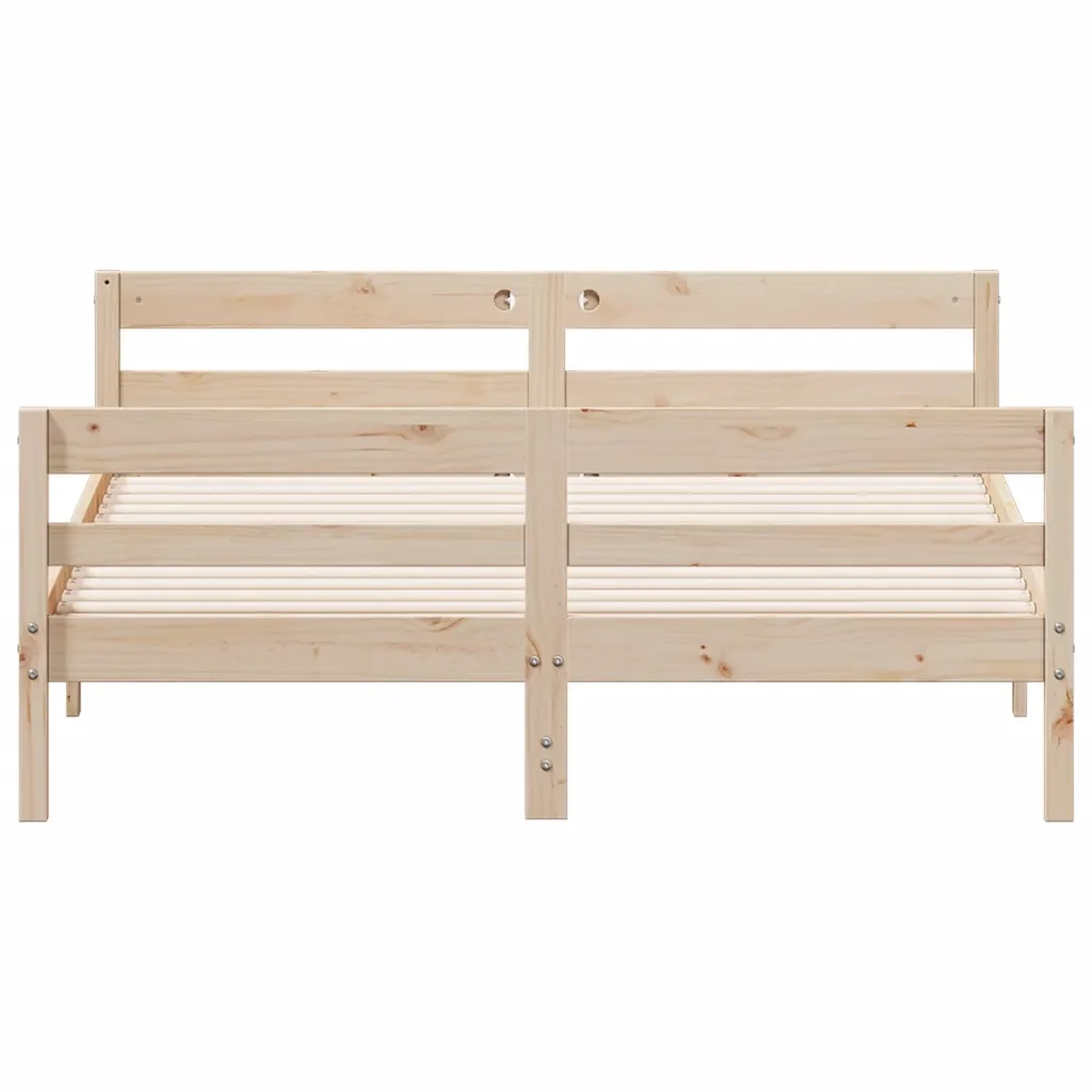 Letto senza Materasso 120x200 cm in Legno Massello di Pino 842790