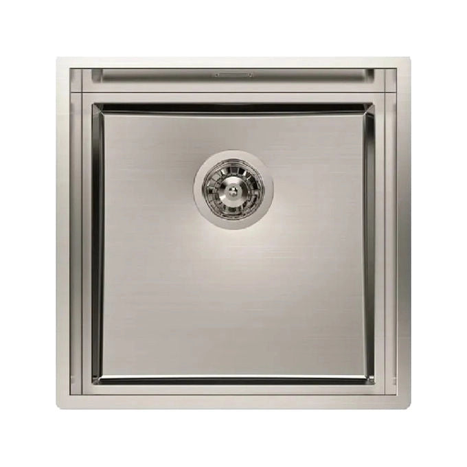 Foster 1254850 Quadra Evo Sottotop Lavello Incasso Acciaio Inox Spazzolato 47x47 colore Acciaio Inox