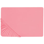 Lenzuolo con angoli cotone rosso corallo 200 x 200 cm con bordi elastici modello classico a tinta unita camera da letto classica