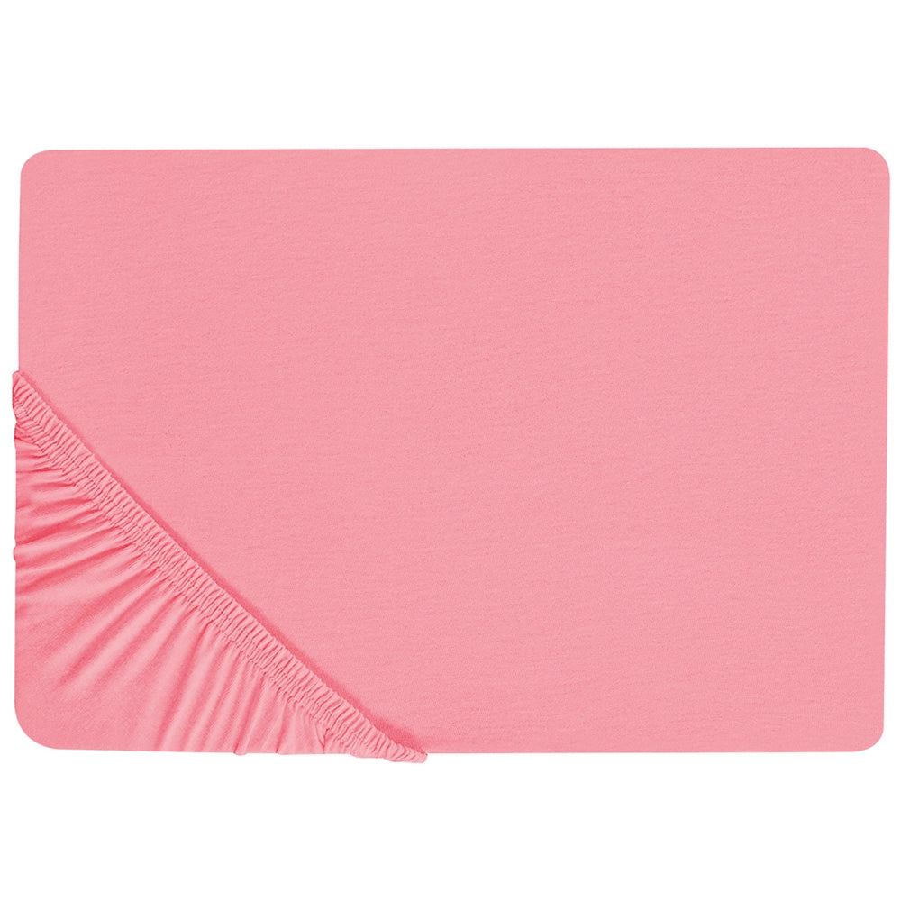 Lenzuolo con angoli cotone rosso corallo 200 x 200 cm con bordi elastici modello classico a tinta unita camera da letto classica