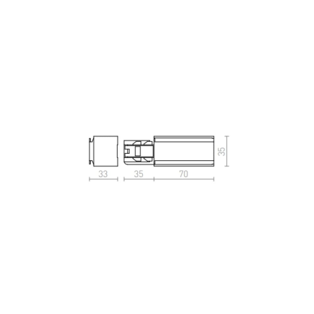 EUTRAC alimentazione destra nero  230V