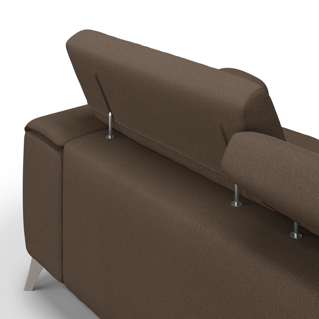 Fusion Divano con 3 sedute allungabili in tessuto smacchiabile T05 260 cm marrone