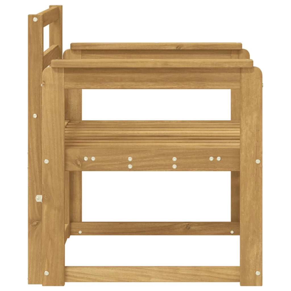 Set di divani da esterno Legno di Acacia Massello Bianco 3438963