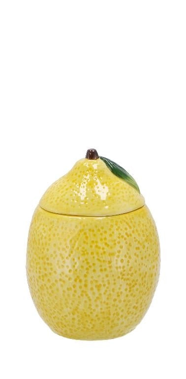 Barattolo da Cucina in Ceramica con Coperchio Lemon 11 x 13,5 cm