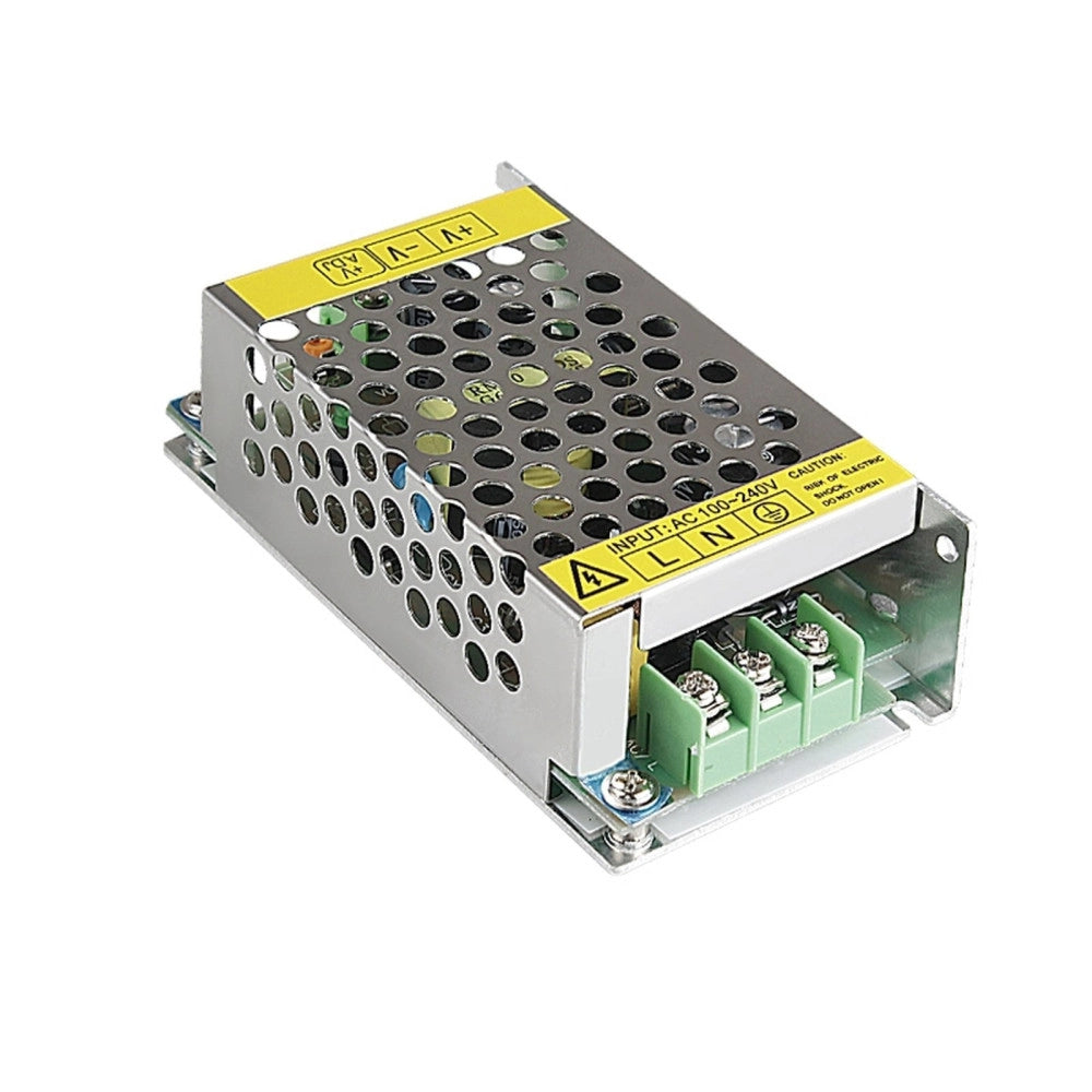 Trade Shop - Trasformatore Alimentatore Stabilizzato Per Striscia A Led Switch Trimmer 12v -     -1 Ampere Scatola Metallo  -