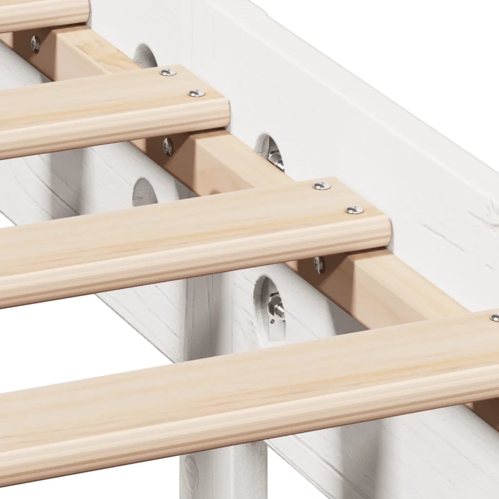 vidaXL Letto Libreria senza Materasso Bianco 140x200 cm Legno di Pino
