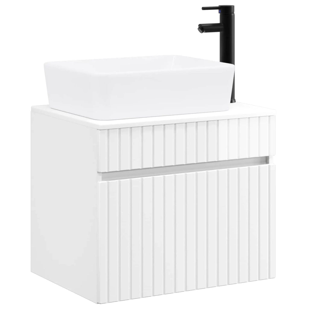 Set di mobili per il bagno Bianco Lucido Legno ingegnerizzato 3404304