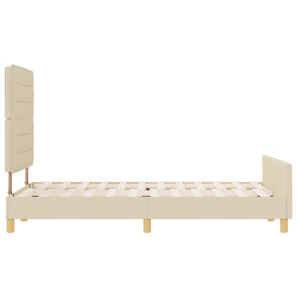 Letto  Crema 120x190 cm in Tessuto