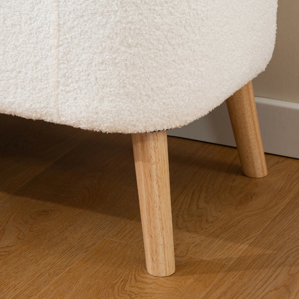 Divano contenitore con cassetti ¨C zephmum ¨C crema 120x42x45 cm