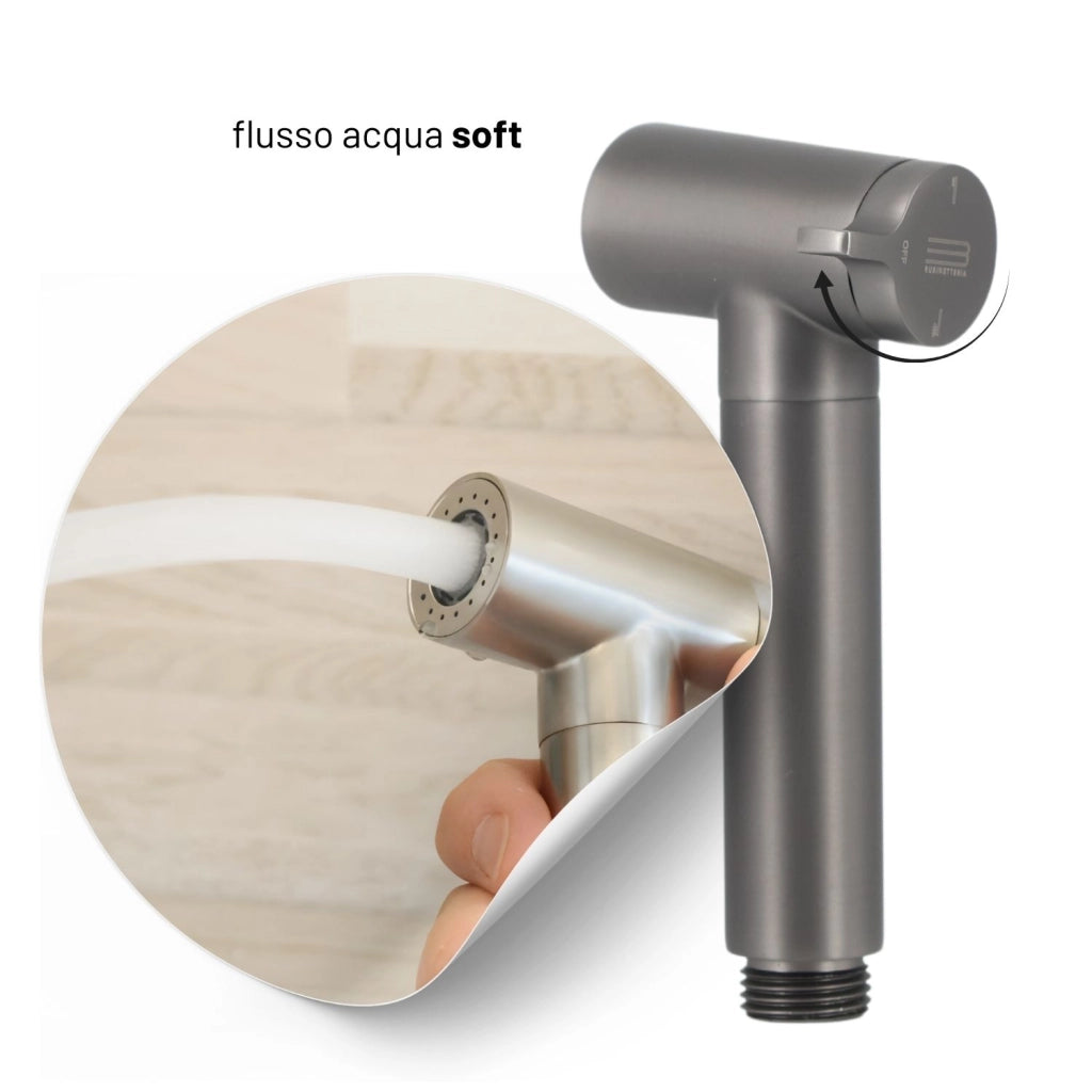 Idroscopino wc doccetta ottone portatile shutoff monogetto con leva ogomondo kit *** finitura- canna di fucile tondo,...